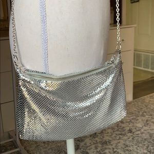 🦊 INC silver metallic purse clutch chain strap